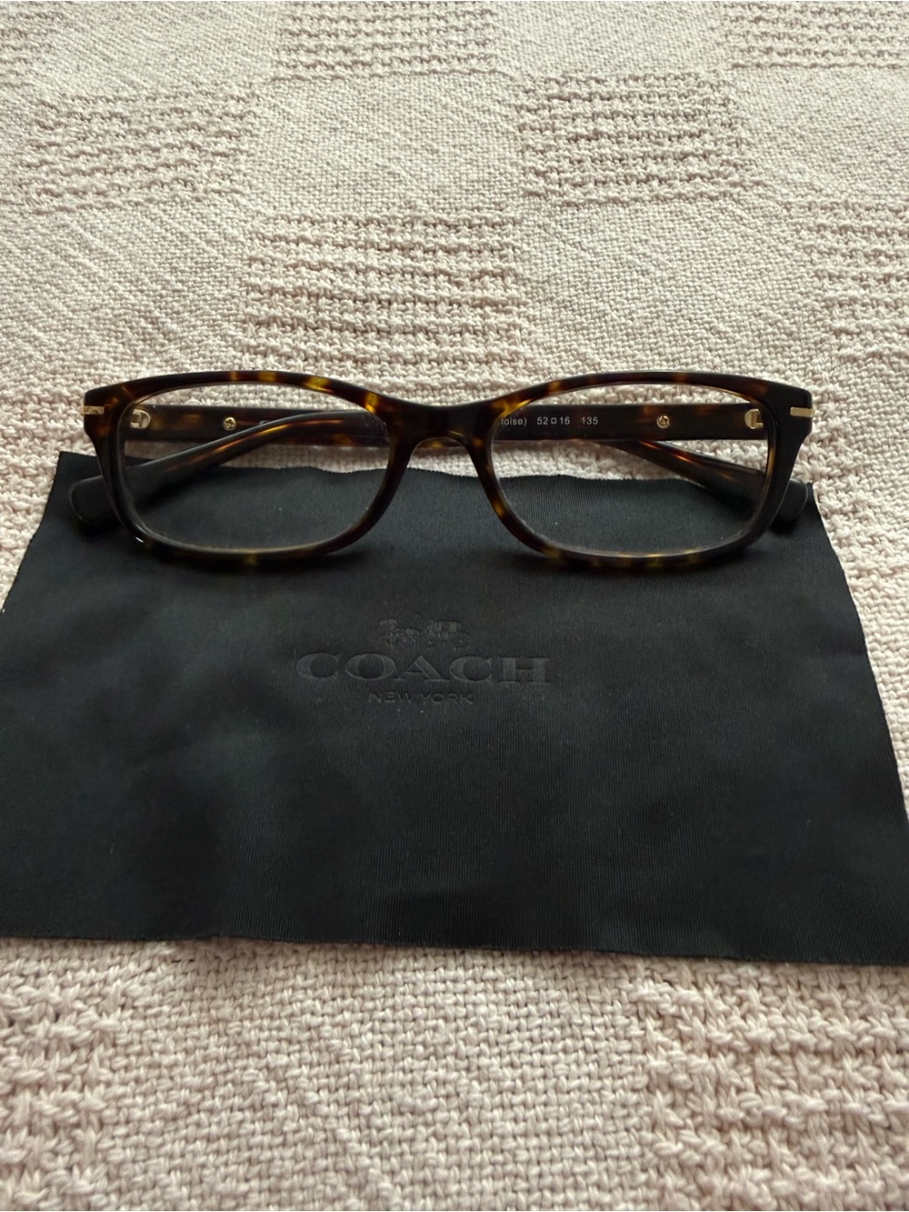 Coach HC6054 Elise Tortoise Prescription Eyeglass Frames 52-16-135w/ Cloth
